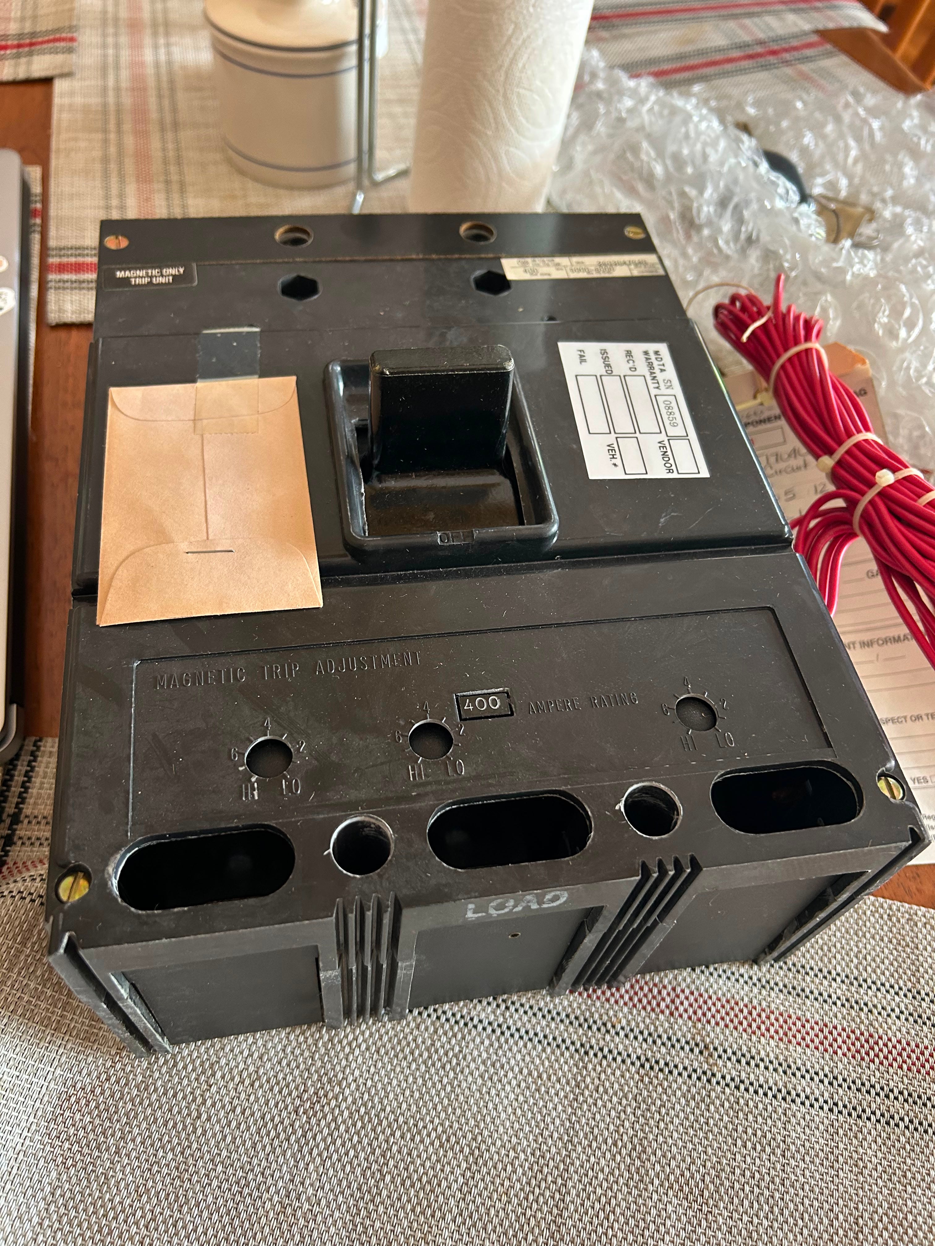 Westinghouse 2603D47G40 400A 3 Pole Circuit Breaker NOS Industrial MCCB New
